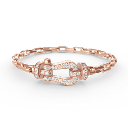 [Sparkle]FORCE GROSSER HUFEISENVERSCHLUSS METALLARMBAND