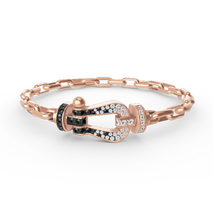 [Sparkle]FORCE GROSSER HUFEISENVERSCHLUSS METALLARMBAND