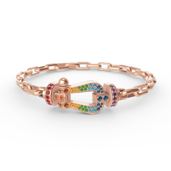[Sparkle]FORCE GROSSER HUFEISENVERSCHLUSS METALLARMBAND
