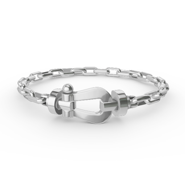 [Sparkle]FORCE GROSSER HUFEISENVERSCHLUSS METALLARMBAND