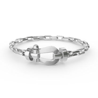 [Sparkle]FORCE GROSSER HUFEISENVERSCHLUSS METALLARMBAND