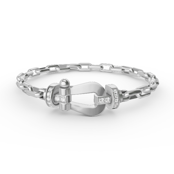 [Sparkle]FORCE GROSSER HUFEISENVERSCHLUSS METALLARMBAND