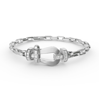 [Sparkle]FORCE GROSSER HUFEISENVERSCHLUSS METALLARMBAND