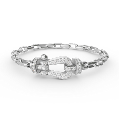 [Sparkle]FORCE GROSSER HUFEISENVERSCHLUSS METALLARMBAND