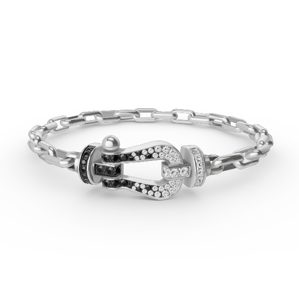[Sparkle]FORCE GROSSER HUFEISENVERSCHLUSS METALLARMBAND