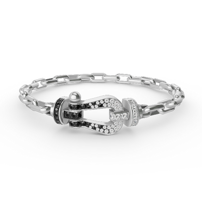 [Sparkle]FORCE GROSSER HUFEISENVERSCHLUSS METALLARMBAND