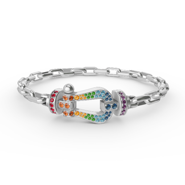 [Sparkle]FORCE GROSSER HUFEISENVERSCHLUSS METALLARMBAND