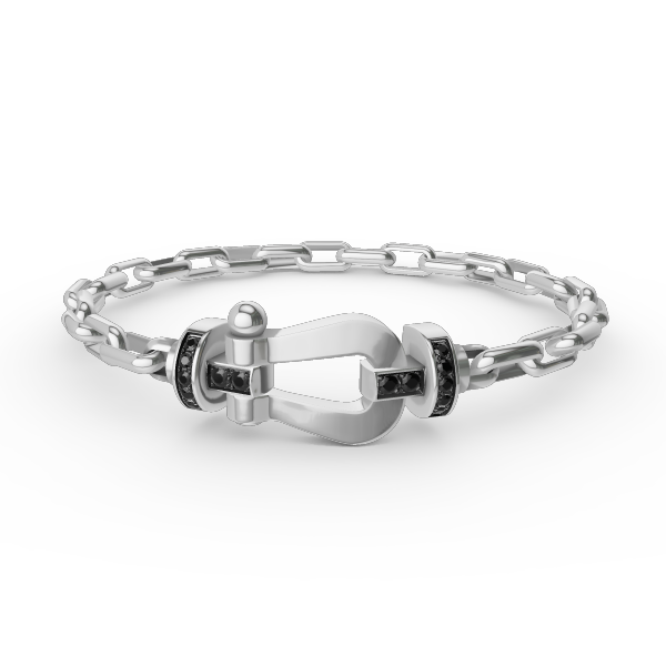 [Sparkle]FORCE GROSSER HUFEISENVERSCHLUSS METALLARMBAND