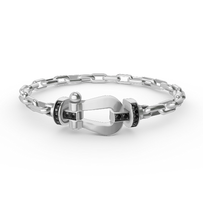 [Sparkle]FORCE GROSSER HUFEISENVERSCHLUSS METALLARMBAND