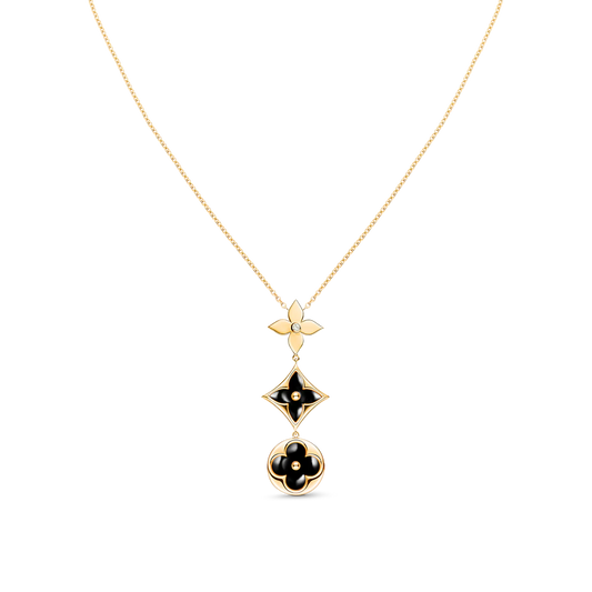 [Sparkle]STAR AND SUN ONYX ROSÉGOLD KETTE