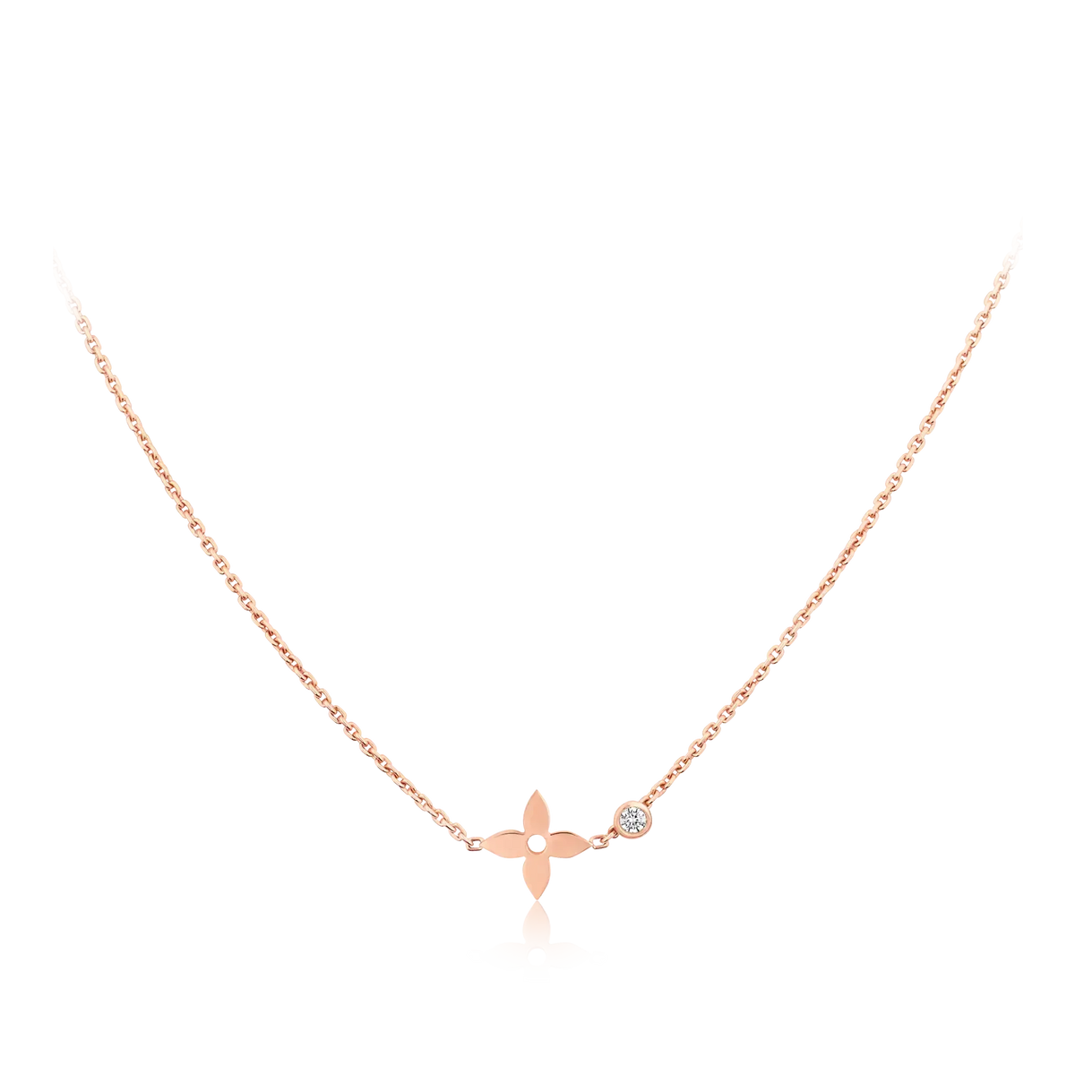 [sparkle Jewelry ]BLOSSOM PENDANT PINK GOLD AND DIAMOND