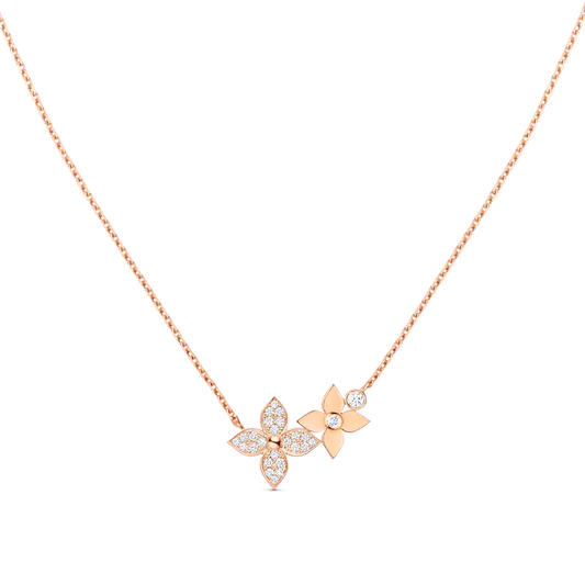 [Sparkle]STAR BLOSSOM HALSKETTE ROSÉGOLD DIAMANTEN