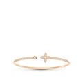 [sparkle Jewelry ]IDYLLE PINK GOLD OPEN BRACELET DIAMOND PAVED