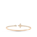 [sparkle Jewelry ]IDYLLE PINK GOLD OPEN BRACELET DIAMOND PAVED