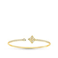 [sparkle Jewelry ]IDYLLE GOLD OPEN BRACELET DIAMOND PAVED