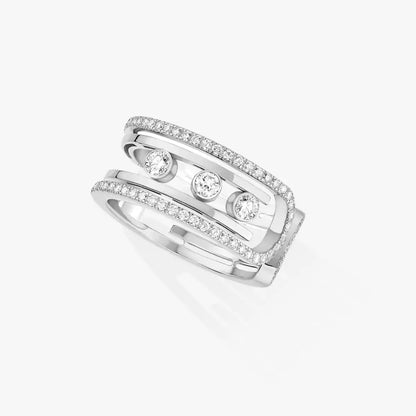 [Sparkle]OPEN MOVE 10-DIAMANT PAVÉ RING