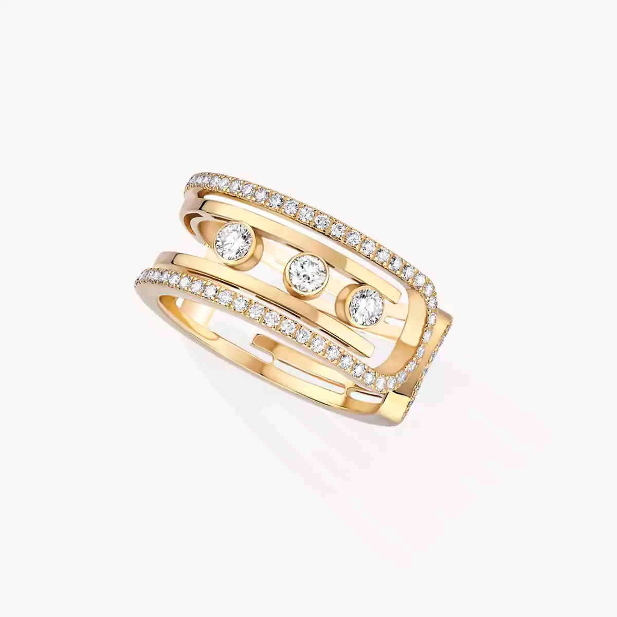 [Sparkle]OPEN MOVE 10-DIAMANT PAVÉ RING