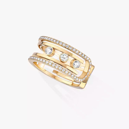 [Sparkle]OPEN MOVE 10-DIAMANT PAVÉ RING