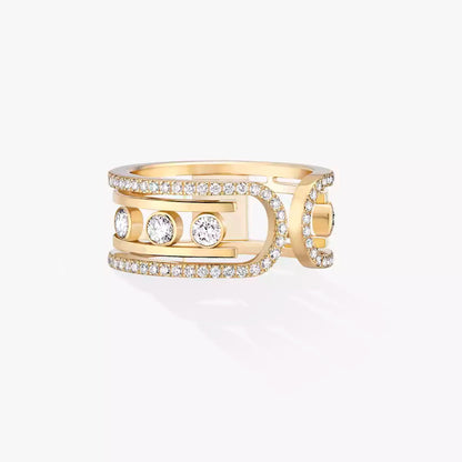 [Sparkle]OPEN MOVE 10-DIAMANT PAVÉ RING