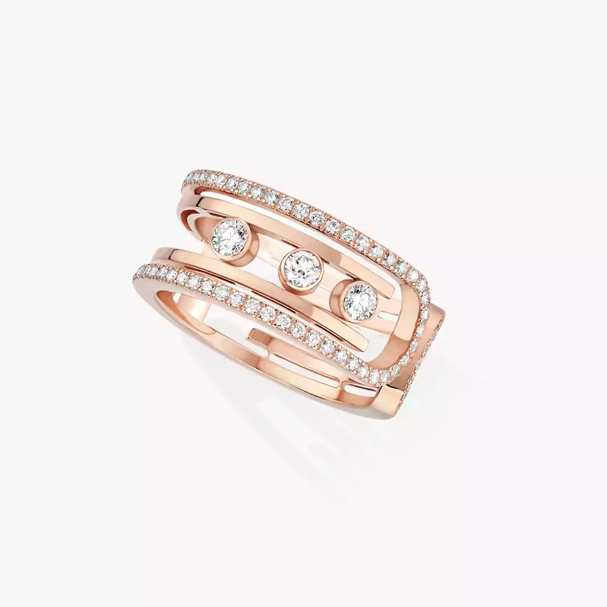 [Sparkle]OPEN MOVE 10-DIAMANT PAVÉ RING