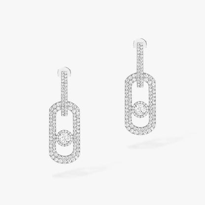 [Sparkle]SO MOVE XL VOLL-PAVÉ DIAMANT ANHÄNGER OHRRINGE