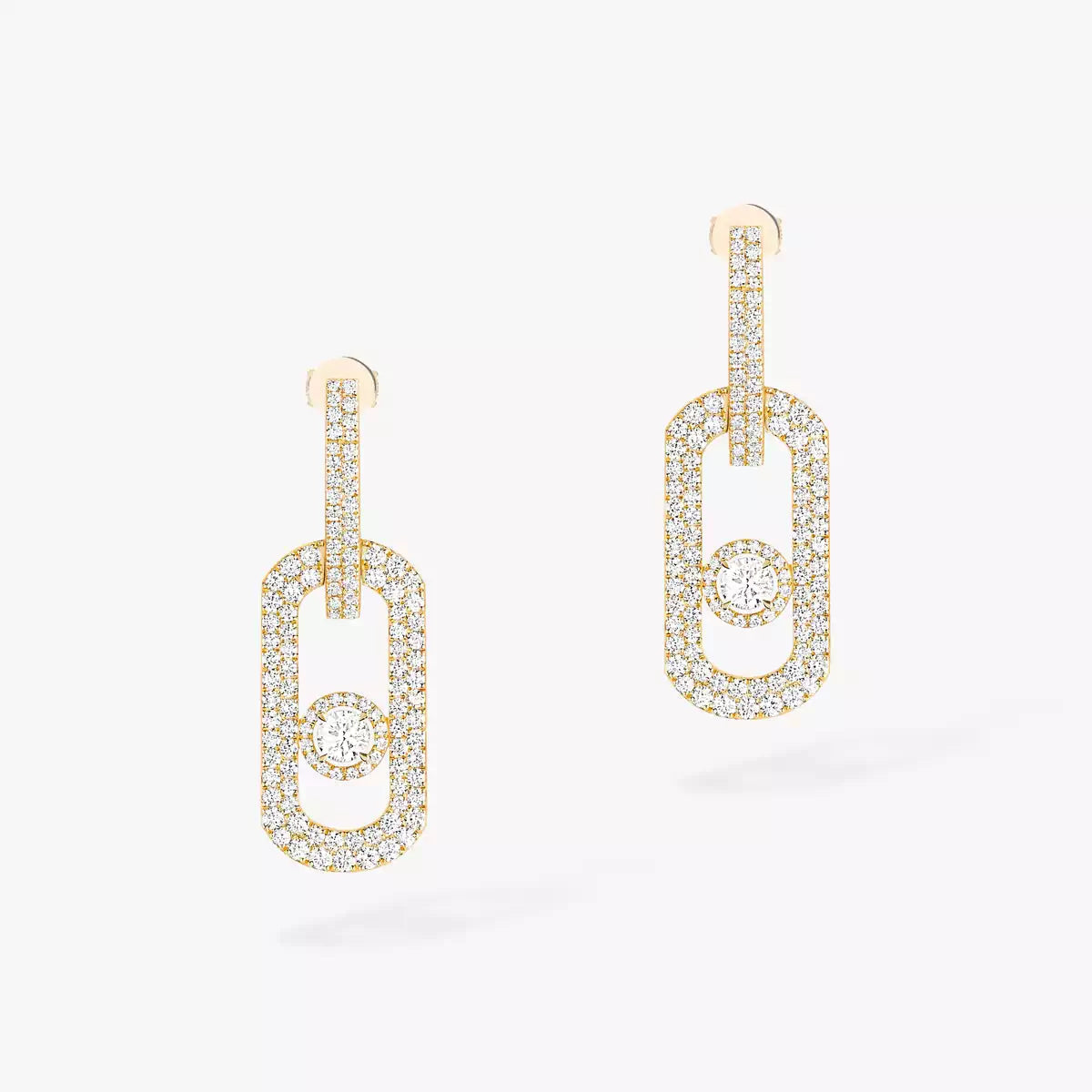 [Sparkle]SO MOVE XL VOLL-PAVÉ DIAMANT ANHÄNGER OHRRINGE