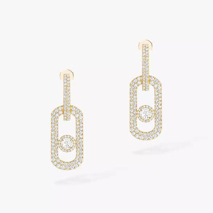 [Sparkle]SO MOVE XL VOLL-PAVÉ DIAMANT ANHÄNGER OHRRINGE