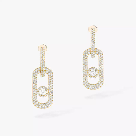 [Sparkle]SO MOVE XL VOLL-PAVÉ DIAMANT ANHÄNGER OHRRINGE