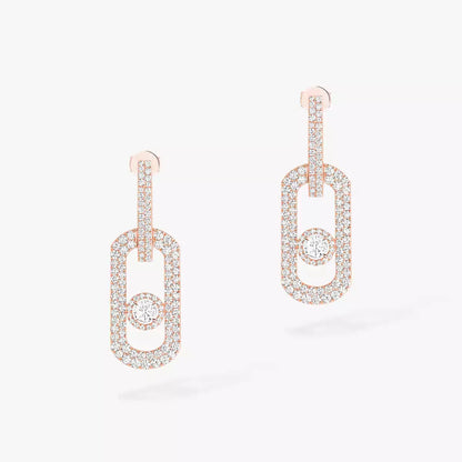 [Sparkle]SO MOVE XL VOLL-PAVÉ DIAMANT ANHÄNGER OHRRINGE