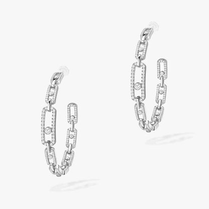 [Sparkle]MOVE LINK KINETIC DIAMOND HOOP OHRRINGE
