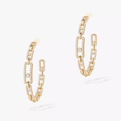 [Sparkle]MOVE LINK KINETIC DIAMOND HOOP OHRRINGE