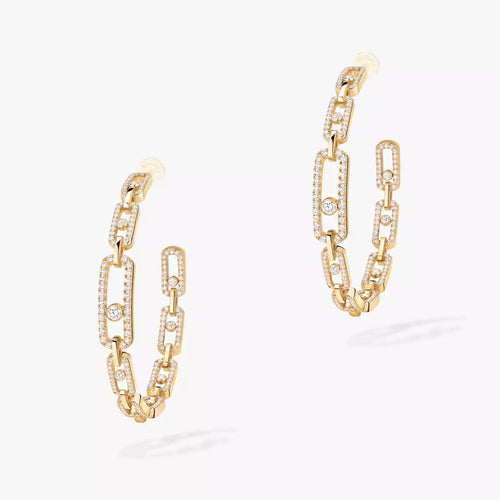 [Sparkle]MOVE LINK KINETIC DIAMOND HOOP OHRRINGE
