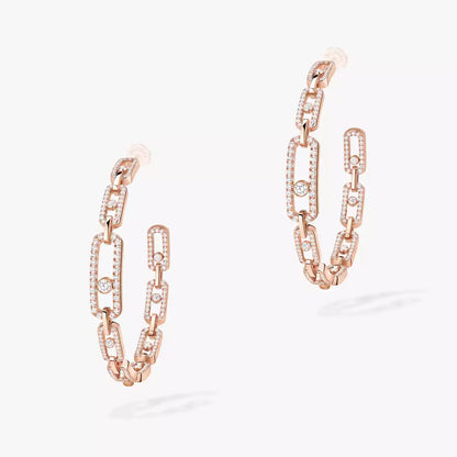 [Sparkle]MOVE LINK KINETIC DIAMOND HOOP OHRRINGE