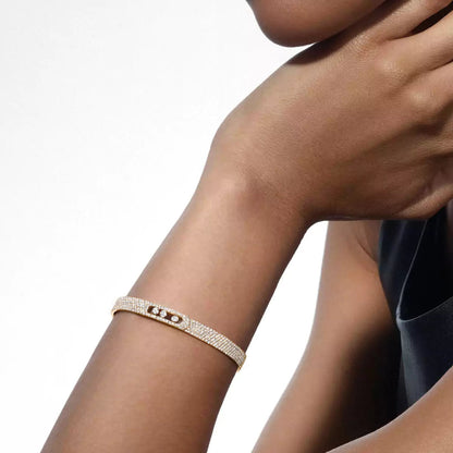 [sparkle Jewelry]Move Noa Full Pavé Diamond Bangle Bracelet