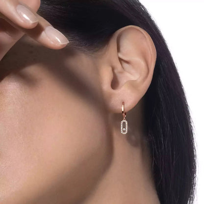 [Sparkle]MOVE UNO SINGLE DIAMANT-CREOLENOHRRINGE