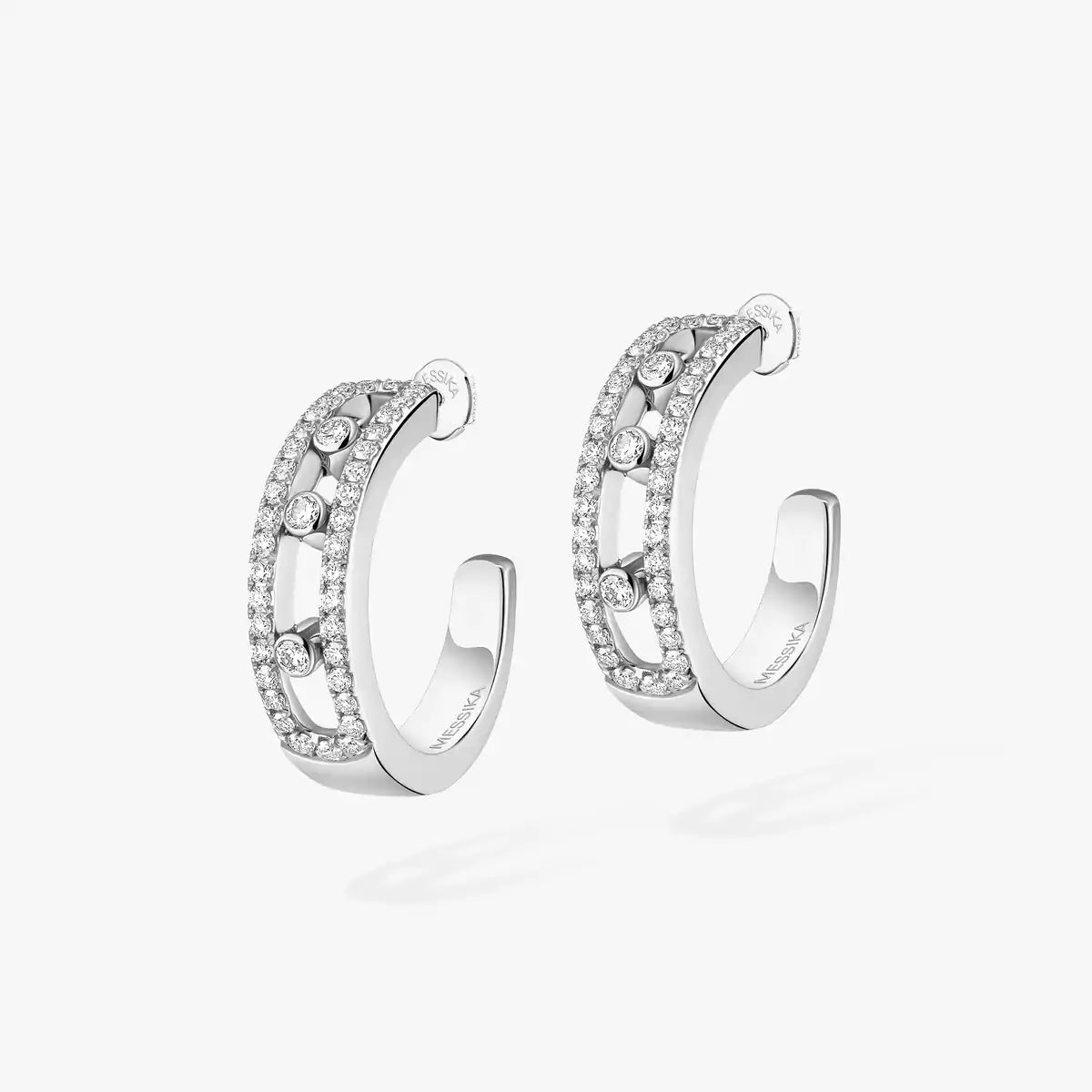 [Sparkle]MOVE PAVÉ DIAMOND HOOP OHRRINGE