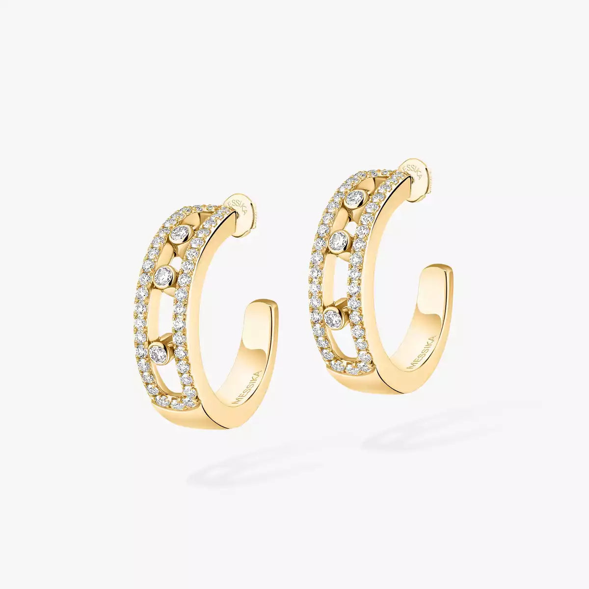 [Sparkle]MOVE PAVÉ DIAMOND HOOP OHRRINGE