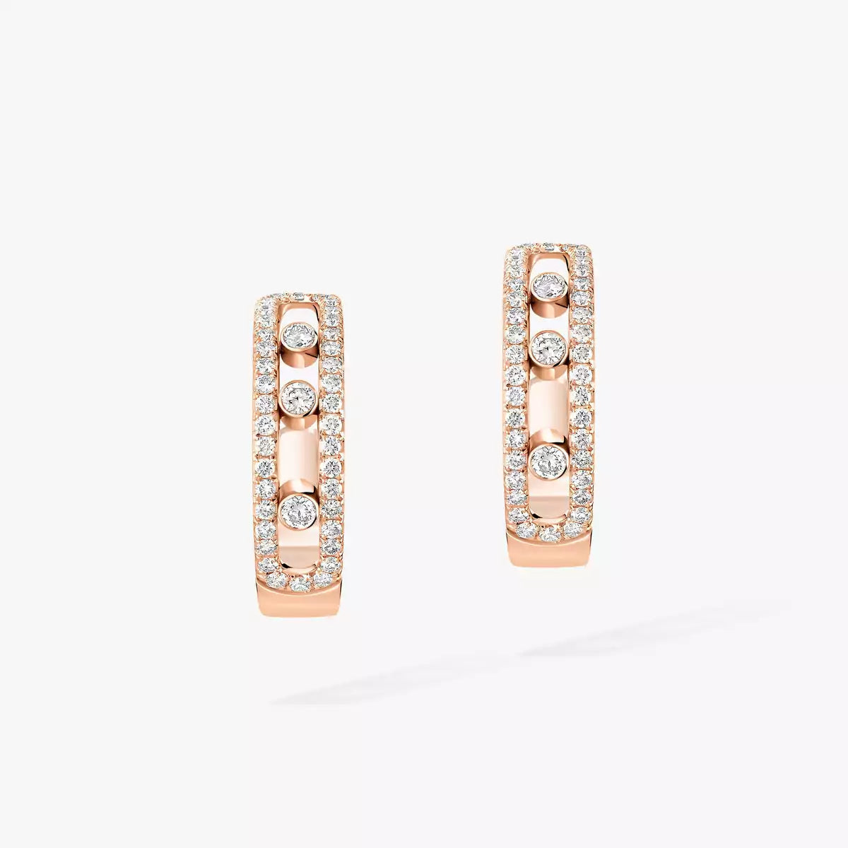 [Sparkle]MOVE PAVÉ DIAMOND HOOP OHRRINGE