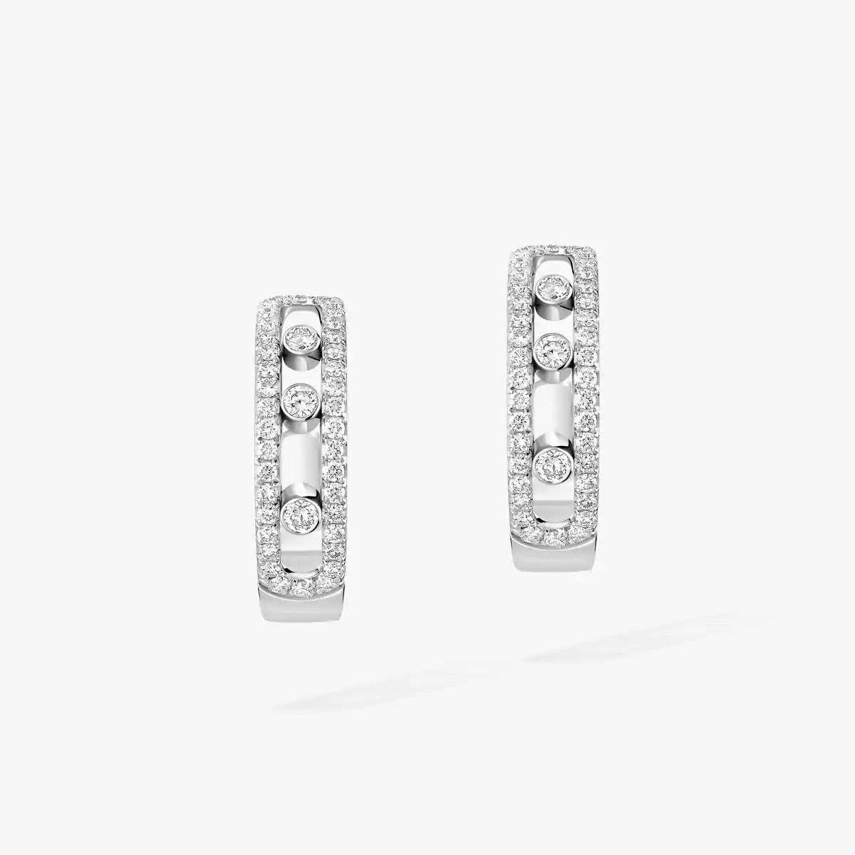 [Sparkle]MOVE PAVÉ DIAMOND HOOP OHRRINGE