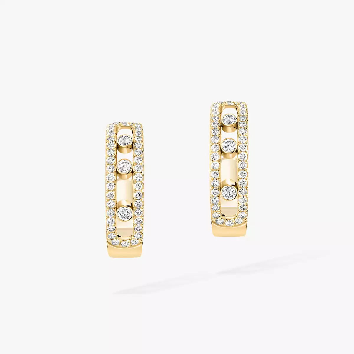 [Sparkle]MOVE PAVÉ DIAMOND HOOP OHRRINGE