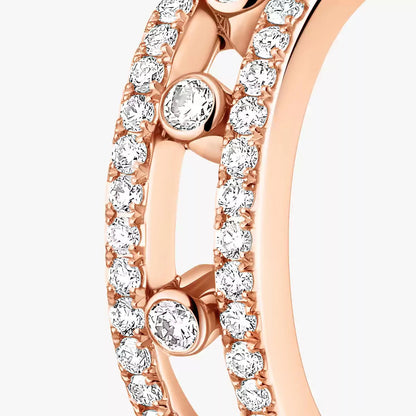 [Sparkle]MOVE PAVÉ DIAMOND HOOP OHRRINGE