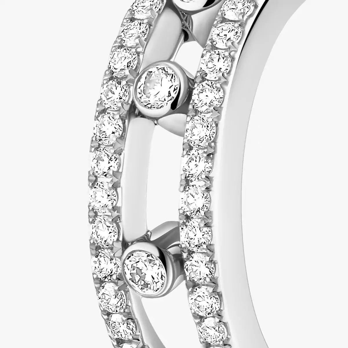 [Sparkle]MOVE PAVÉ DIAMOND HOOP OHRRINGE