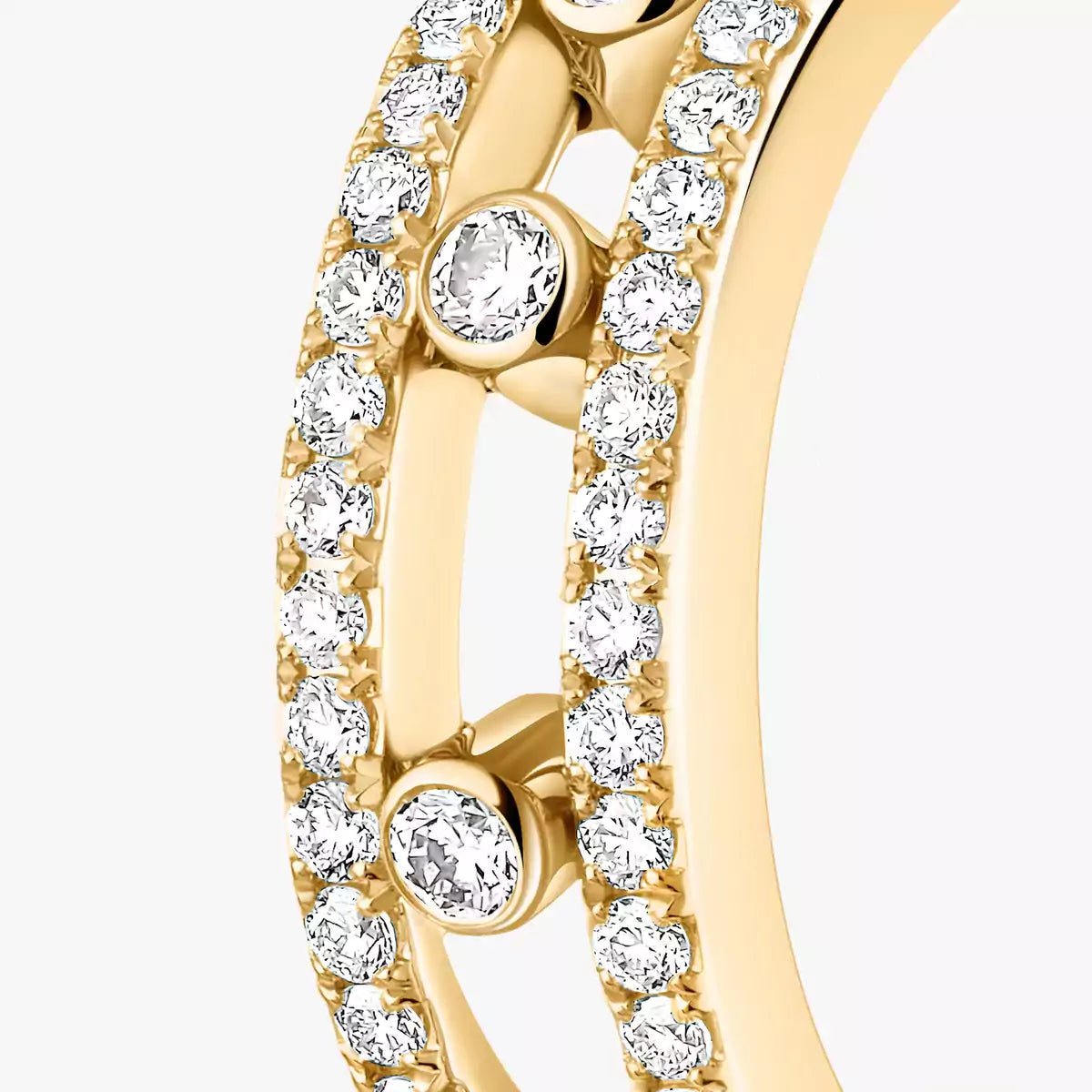 [Sparkle]MOVE PAVÉ DIAMOND HOOP OHRRINGE