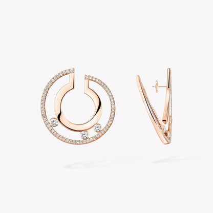 [sparkle Jewelry] Move Romane Small Diamond Hoop Earrings