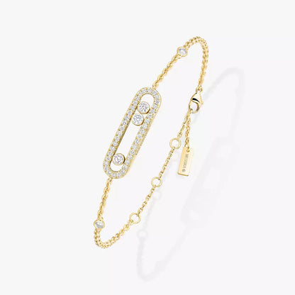 [Sparkle]パヴェ ベビー ムーヴ ダイヤモンドブレスレット