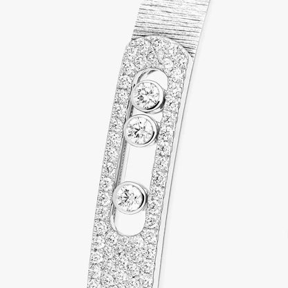[sparkle Jewelry]Move Noa Ciselé half pavé bangle