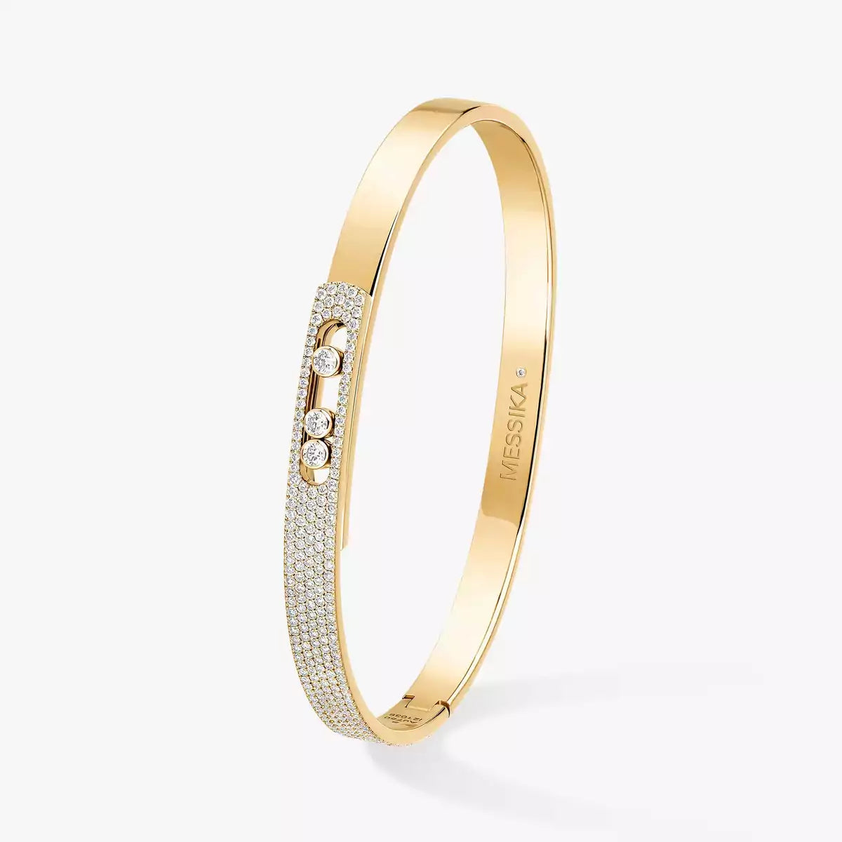 [sparkle Jewelry]Move Noa Rose Gold Pavé Diamond Bangle Bracelet