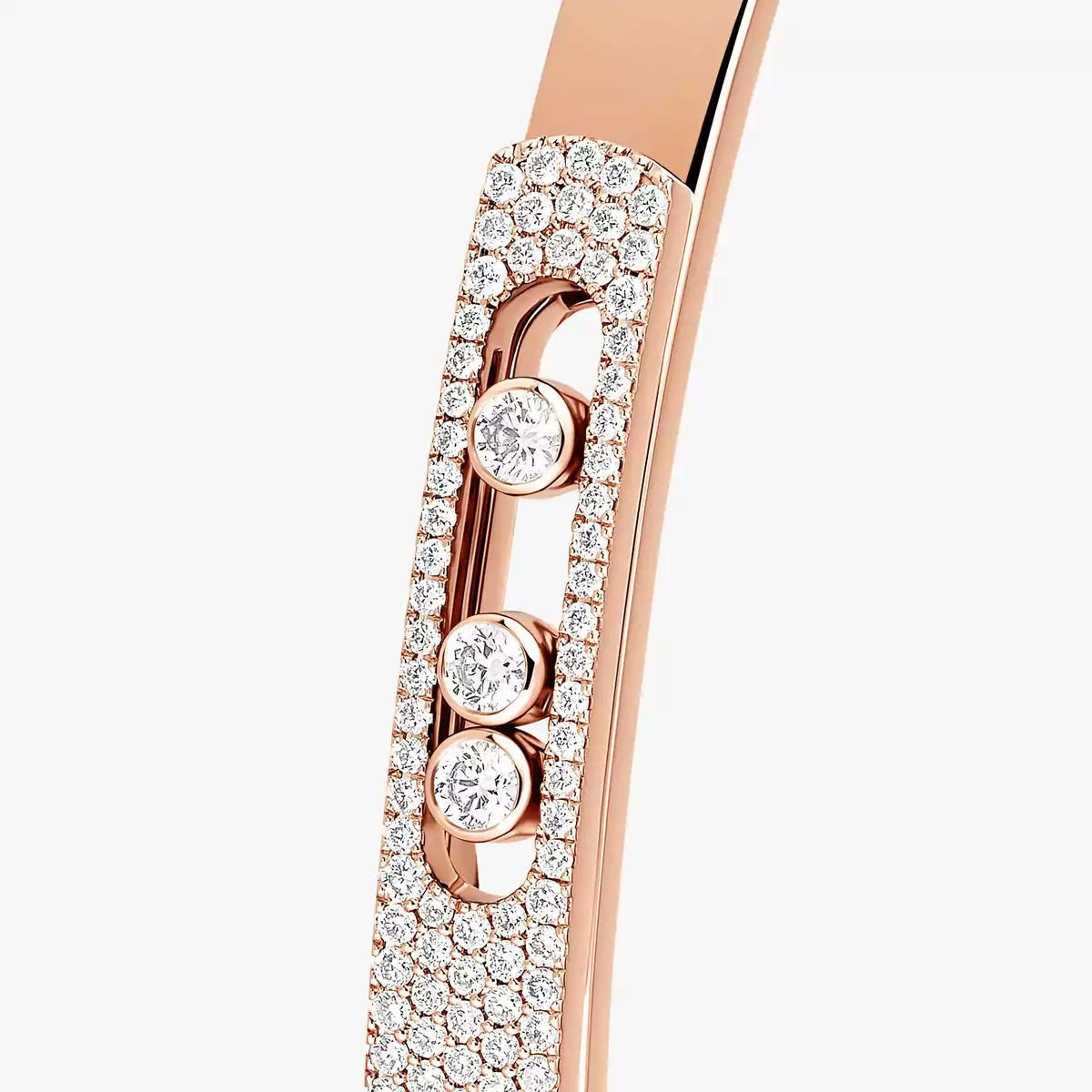 [sparkle Jewelry]Move Noa Rose Gold Pavé Diamond Bangle Bracelet