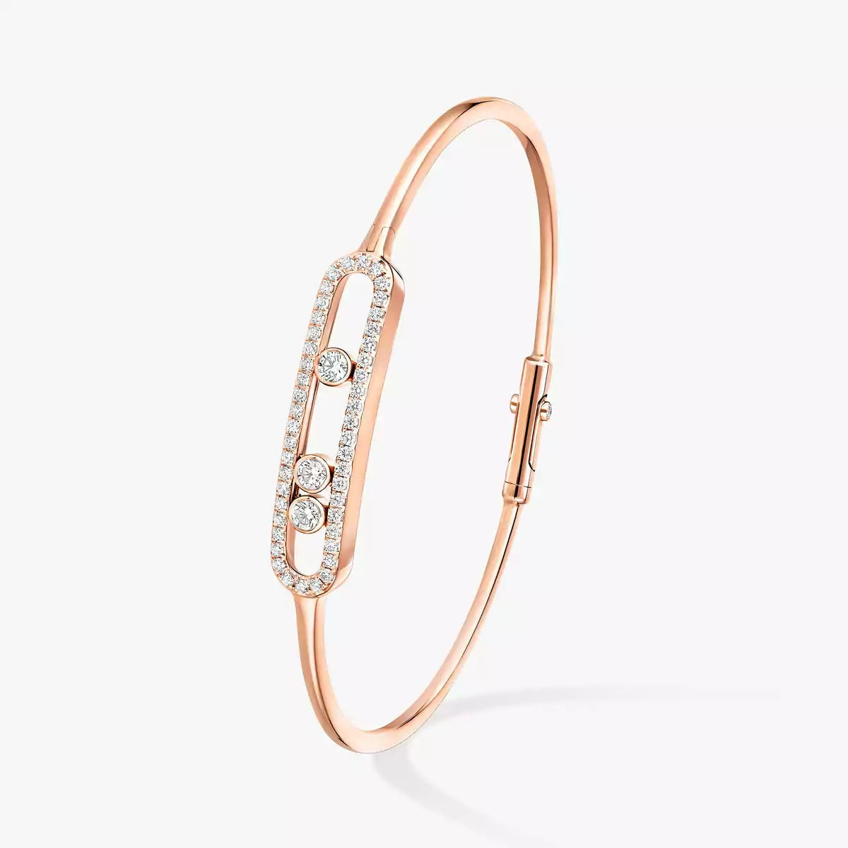 [sparkle Jewelry]Move Pavé Diamond Bangle Bracelet M