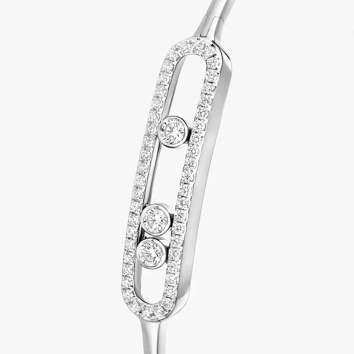 [sparkle Jewelry]Move Pavé Diamond Bangle Bracelet M